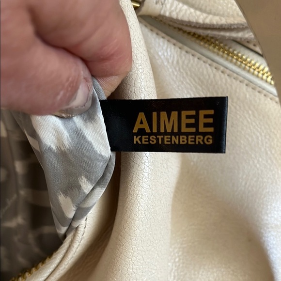 Aimee Kestenberg Butter Cream Leather Slouchy Shoulder Bag 2 Straps - Picture 15 of 16